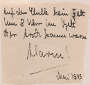 Notiz Mai 1943: Auf der Stulle kein Fett um 8 Uhr im Bett, der Arsch kaum warm: Alarm!